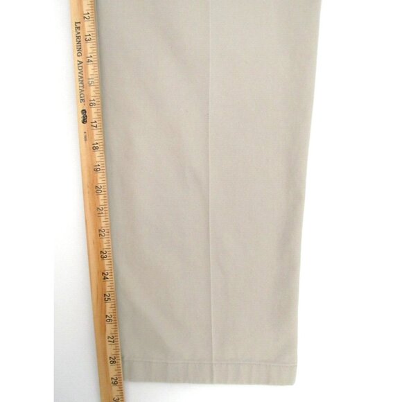 Vintage LL Bean Pants Mens 38x29 Beige Stretch Comfort Waist Straight Leg Khakis - Picture 12 of 15